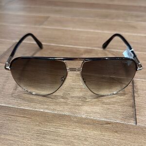 New Tom Ford Pilot Sunglasses TF285 52K Havana/Gold 61mm